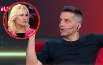 Ángel de Brito enojado con un extraño gesto de Valeria Mazza