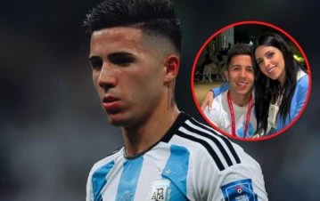 Enzo Fernández lloró al ver la sorpresa que organizaron su esposa y su beba