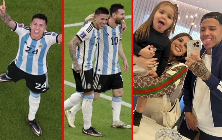 La explosiva historia de amor de Enzo Fernández, la estrella del seleccionado y revelación del mundial