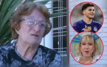 ¡Hermoso video! Georgina Barbarossa lloró en vivo al escuchar a la abuela de Julián Álvarez
