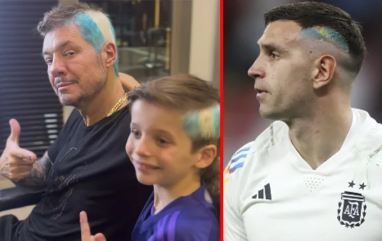 Marcelo Tinelli y su hijo Lolo cumplieron la promesa del mundial