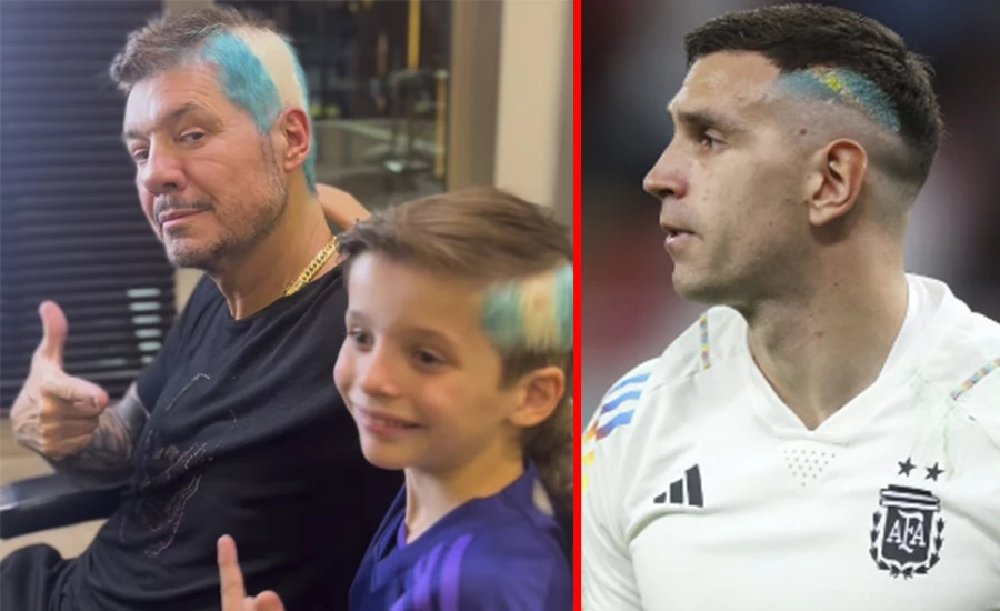 Marcelo Tinelli y su hijo Lolo cumplieron la promesa del mundial