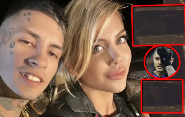 Wanda y L-gante a besos