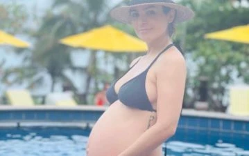 ¡Ya llega! Agustina Cherri mostró cómo está su enorme panza a días de que llegue su cuarto hijo
