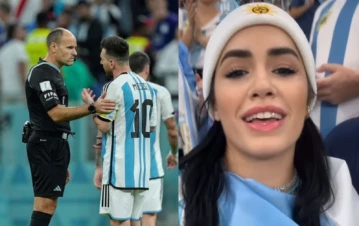 El mensaje con el que Lali Espósito se burló del arbitro que dirigió el partido de Argentina contra Holanda