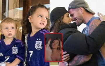 Rodrigo de Paul vio a sus hijos tras el arranque de furia de Camila Homs: las fotos