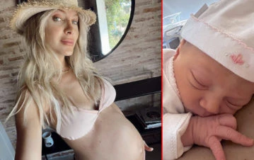 Cande Ruggeri fue mamá: la primera foto de Vita recién nacida