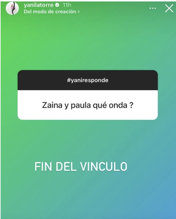 Yanina aseguró que no son mas amigas