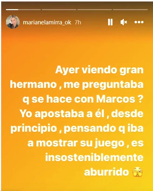Mirra criticó a Marcos