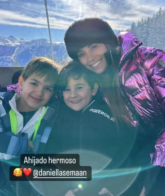 Las vacaciones de Messi y Roccuzo en la nieve