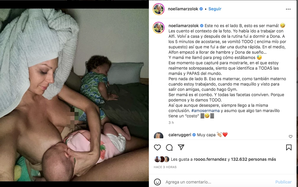 Noelia Marzol y un posteo muy tierno