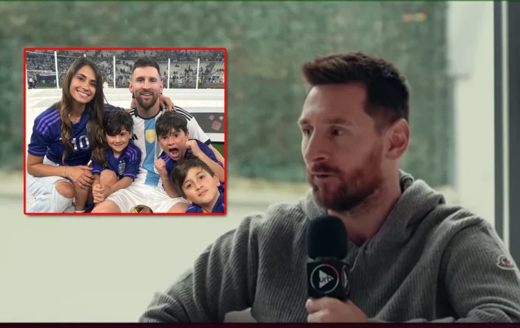 Leo Messi y como vivieron sus hijos el título del mundial