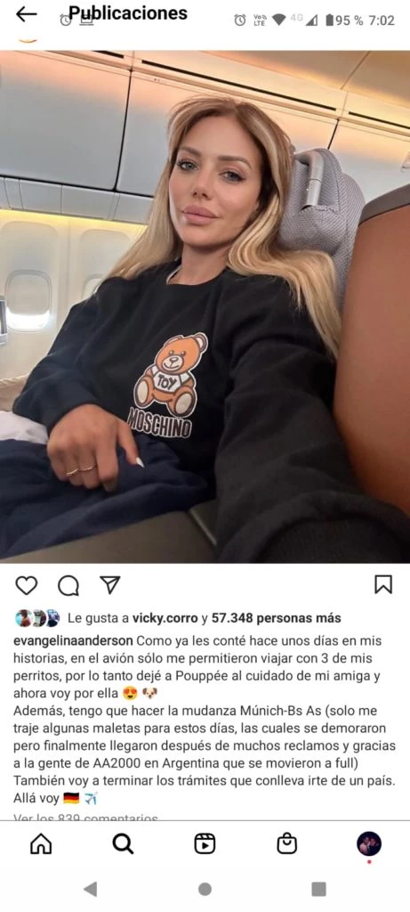 Evangelina Anderson explicó por que se fue a Alemania