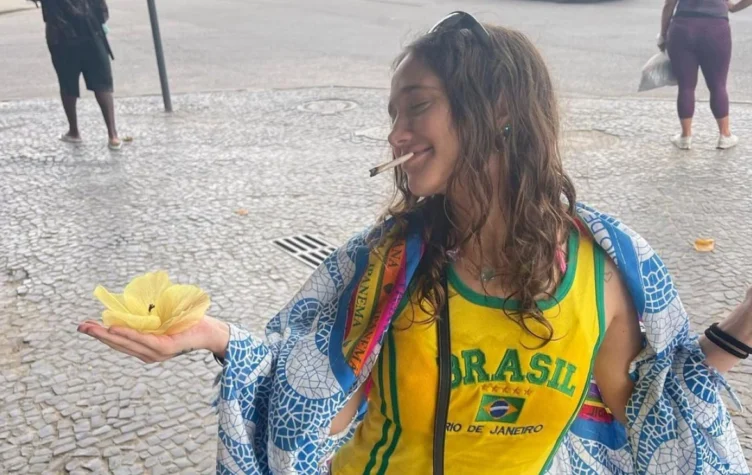 Las vacaciones de Angela Torres en Brasil.