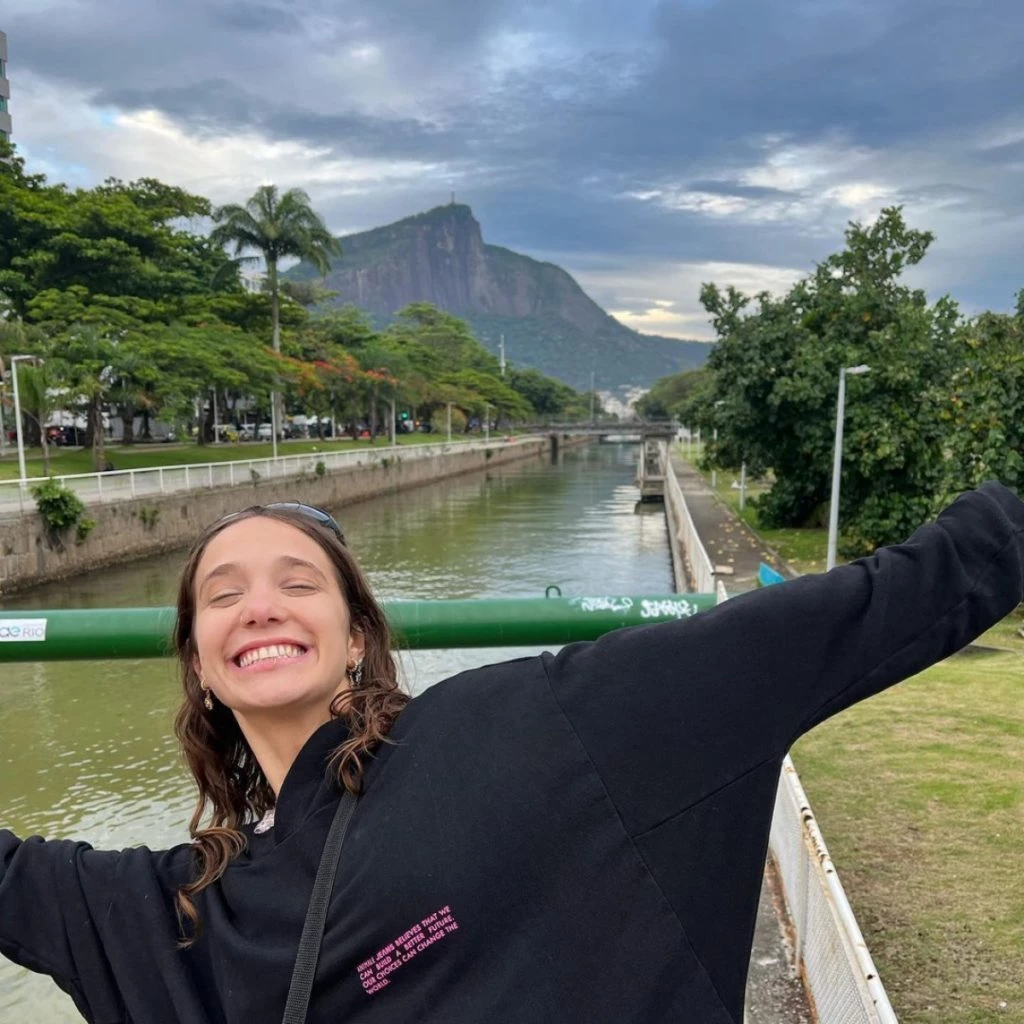 Las vacaciones de Angela Torres en Brasil.