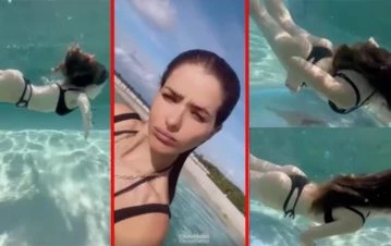 La China Suárez mostró la pileta del hotel 6 estrellas donde duerme en México