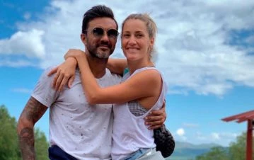 La primera foto de la casa que construyen Mica Viciconte y Fabián Cubero en Nordelta