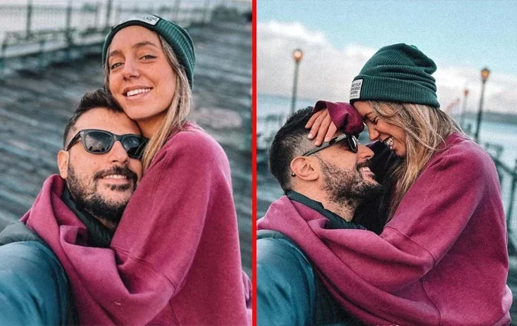 Las vacaciones de Diego Leuco en USA junto a su novia.