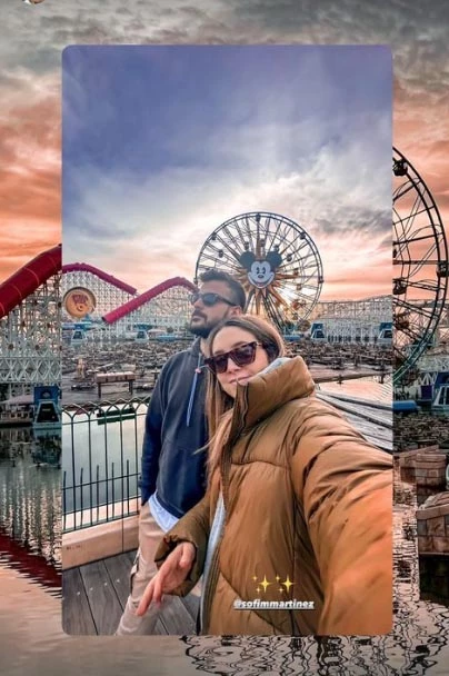 Las vacaciones de Diego Leuco en USA junto a su novia.