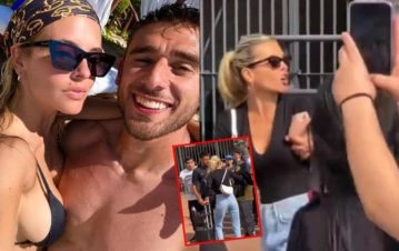 El video de la novia de Toto Salvio a los gritos e insultos a unos hinchas en México: “¡Les voy a tirar el...!”