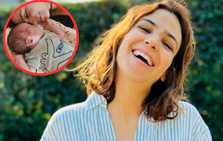 Agustina Cherri mostró a su bebé Bono por primera vez