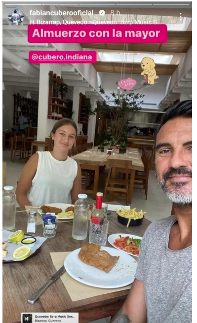 Cubero y un almuerzo con Indiana