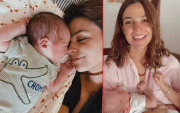 El hijo de Agustina Cherri cumplió 1 mes de vida y ella mostró un tierno álbum de fotos