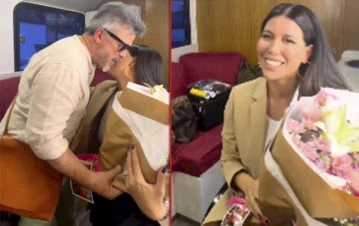 Donato De Santis recibió a Wanda Nara en Masterchef con un regalo que la sonrojó: "Vos siempre..."