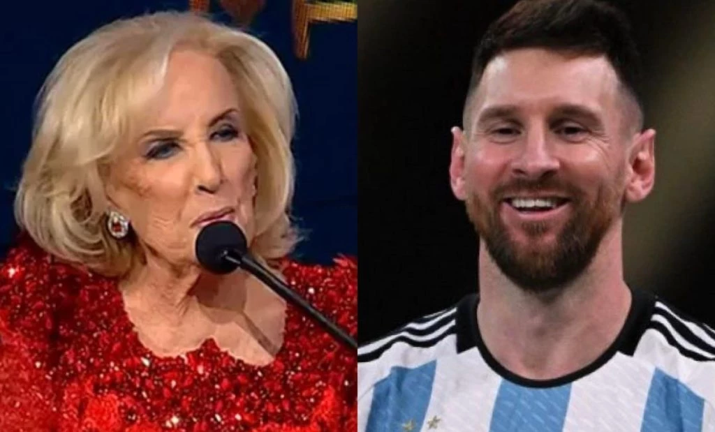 Mirtha dono remera de Messi