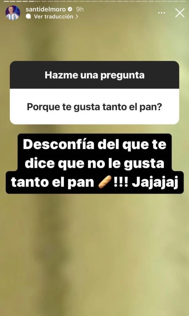 Santiago del Moro come pan