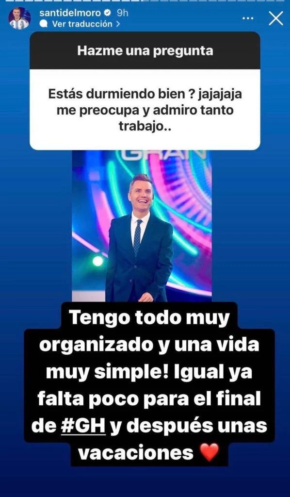 Santiago del Moro come pan