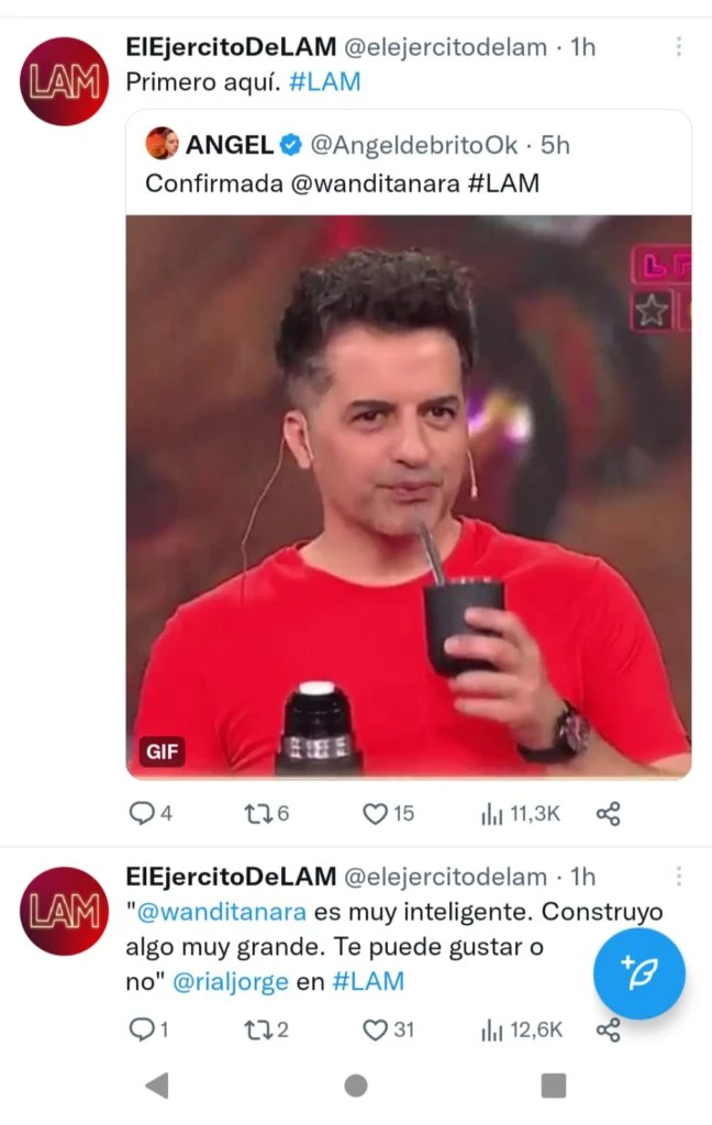 De Brito tiró la primicia de Wanda a MasterChef