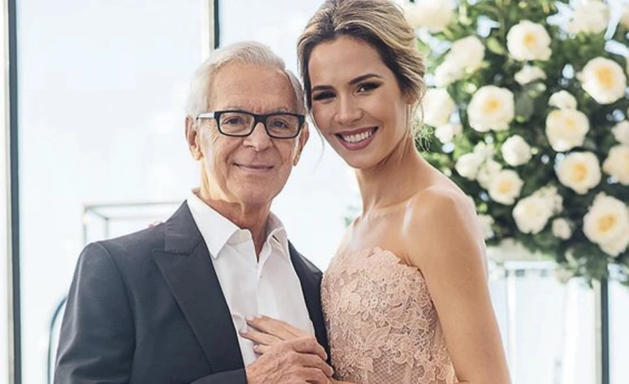 Elina Fernández y Eduardo Costantini esperan trillizos