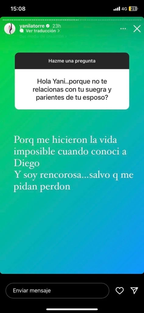 Yanina latorre conto que odia a sus suegros