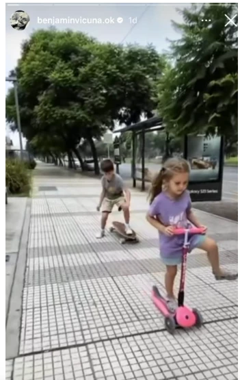 Benja Vicuña mostró qué hizo con sus hijos el fin de semana