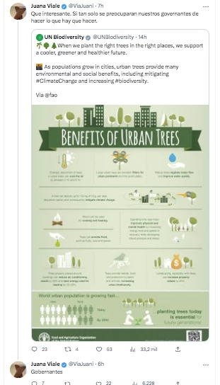 El tuit en el que Juana cometió un error