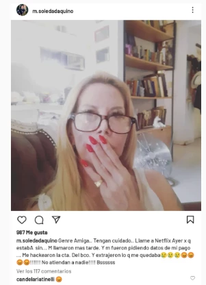 Soledad Aquino contó la estafa que padeció