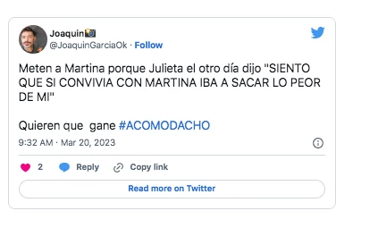 Las denuncia contra Nacho por acomodo