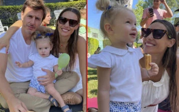 El tierno video de Pampita acompañando a su hijita Ana García Moritán en su primer día de jardín