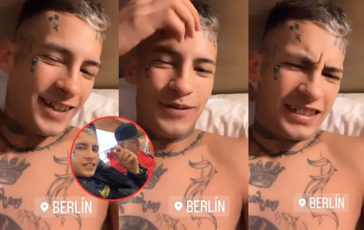 La grave denuncia de L-Gante tras ser demorado en el aeropuerto de Berlín