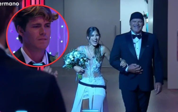 La reacción de Marcos al ver a Julieta vestida de novia en Gran Hermano