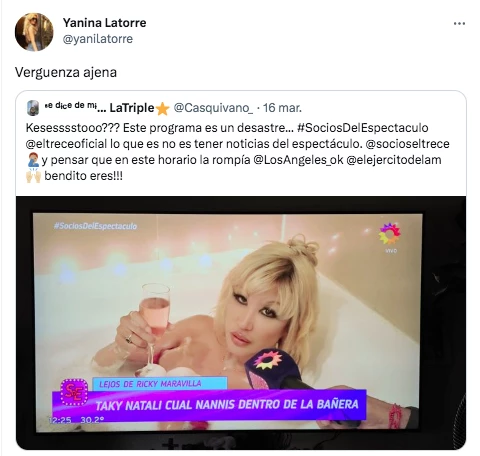Por esta nota a la novia de Ricky Maravilla, Yanina Latorre explotó contra Socios