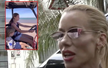 El polémico video de Nicole Neumann de su hija de 12 años conduciendo