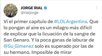 Jorge Rial remachó al programa de Susana Giménez