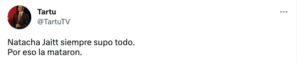 Tartu reivindicó a Natacha Jaitt