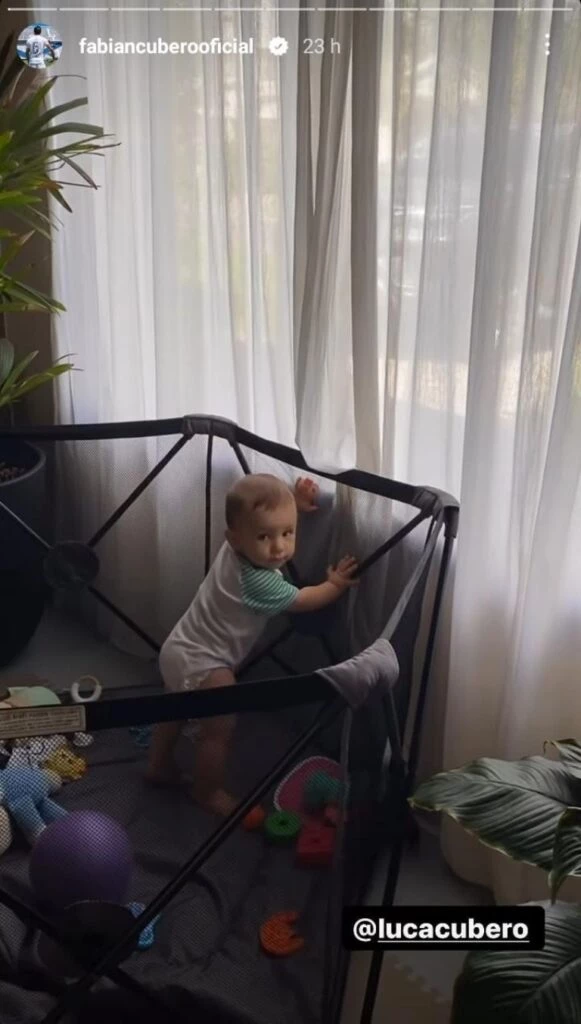 El corralito de Luca, hijo de Mica Viciconte