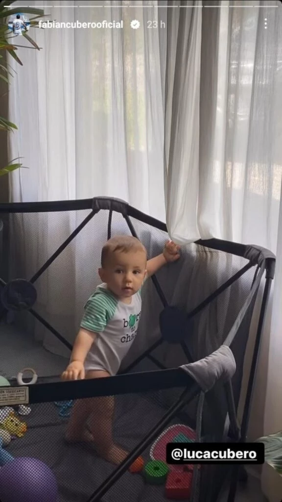 El corralito de Luca, hijo de Mica Viciconte