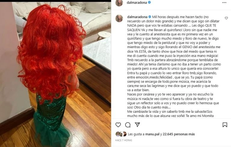 El conmovedor mensaje de Dalma Maradona por el cumpleaños 4 de su hija Roma