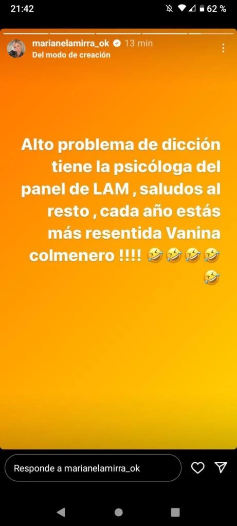 Marianela Mirra contra Viviana Colmenero