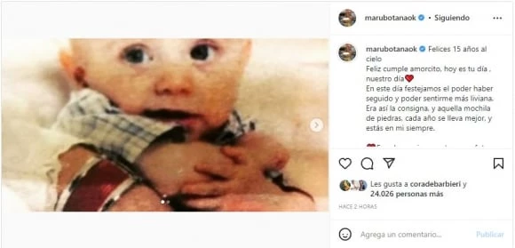 El emotivo mensaje de Maru Botana en el día que Facundo, su hijo fallecido, estaría cumpliendo 15 años